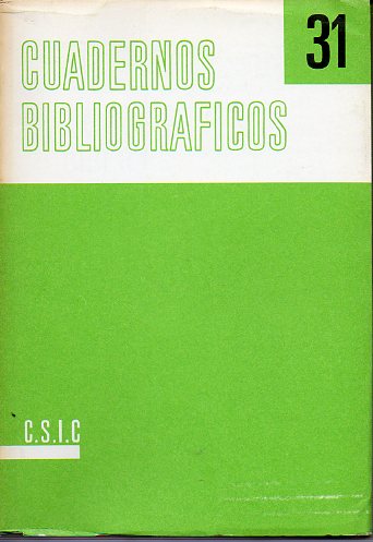 CUADERNOS BIBLIOGRFICOS. N 31.