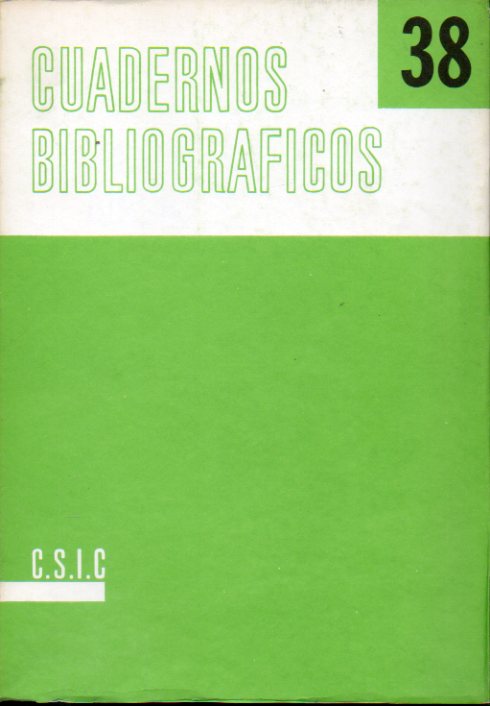 CUADERNOS BIBLIOGRFICOS. N 38.