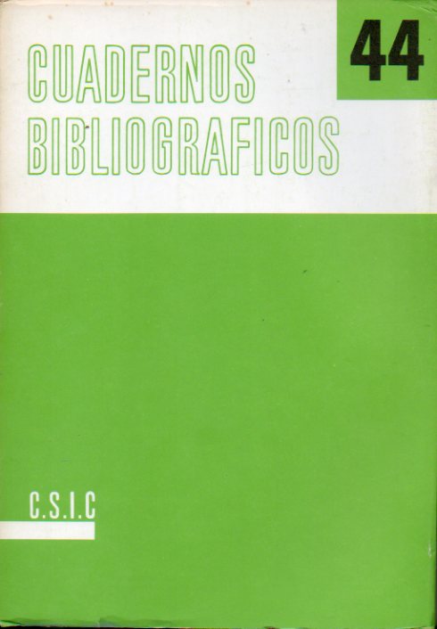 CUADERNOS BIBLIOGRFICOS. N 44.