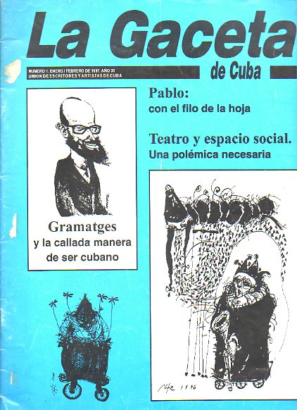 LA GACETA DE CUBA. Publicacin Bimestral de la Unin de Escritores y Artistas de Cuba. Ao 35. N 1. Pablo de la Torriente Brau: Cartas; Fragmentos de