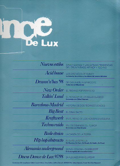 TALKINPROUD. ESPECIAL DANCE DE LUX. 1998. Falto CD.