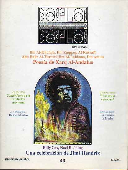 DOSFILOS. Revista de Literatura y Poltica. N 40.