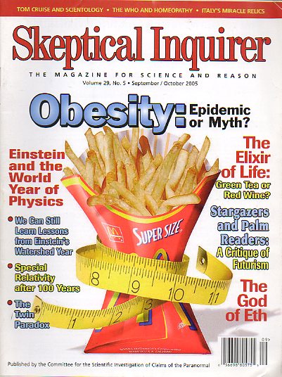 SKEPTICAL INQUIRER. The Magazine for Science and Reason. Vol. 29. N 5. Special: Relativity after 100 years; The Twin Paradox; The God of Eth...