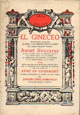 EL GINECEO. Con una glosa de Rmy de Gourmont. Edicin facsmil de la de 1921.