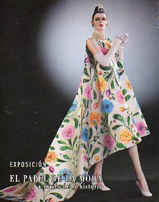 Tarjeta Postal: EXPOSICIN EL PAPEL DE LA MODA A TRAVS DE LA HISTORIA. Balenciaga, 1958.
