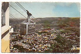 Tarjeta Postal: 69 bis. LOURDES. Telfrique du Bout. Panorama sur la ville.