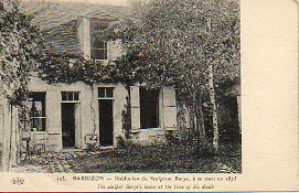 Tarjeta Postal: 103. BARBIZON. Habitation du Sculpteur Barye,  sa mort en 1875.