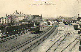 Tarjeta Postal: LA LORRAINE ILLUSTRE. 2. LUNVILLE. Vue intrieure de la Gare.