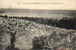 Tarjeta Postal: 487. FORT DE FONTAINEBLEAU. Point de vue de Jeanne dArc.