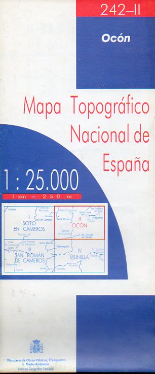 MAPA TOPOGRFICO NACIONAL DE ESPAA. Escala 1:25.000. 242-II. OCN.