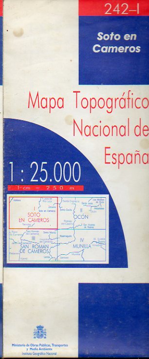 MAPA TOPOGRFICO NACIONAL DE ESPAA. Escala 1:25.000. 242-I. SOTO EN CAMEROS.