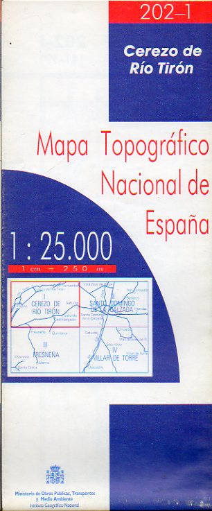 MAPA TOPOGRFICO NACIONAL DE ESPAA. Escala 1:25.000. 202-I. CEREZO DE RO TIRN.