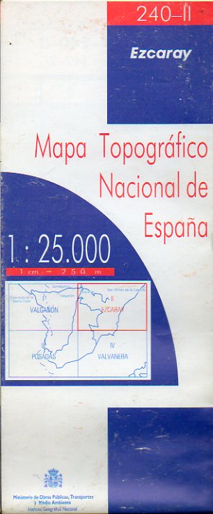 MAPA TOPOGRFICO NACIONAL DE ESPAA. Escala 1:25.000. 240-II. EZCARAY.