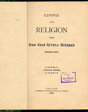 ELEMENTOS DE RELIGIN. 3 ed.