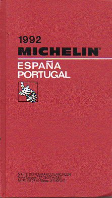 GUA MICHELIN. ESPAA Y PORTUGAL. 1992.