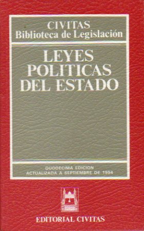 LEYES POLTICAS DEL ESTADO. 12 ed.