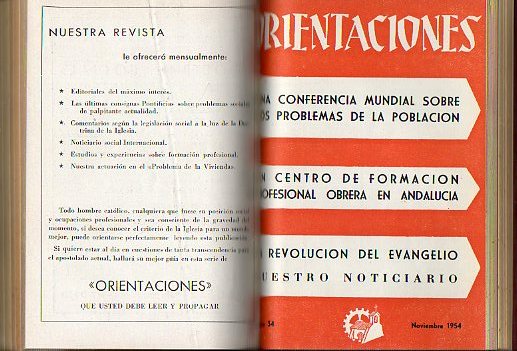 ORIENTACIONES. Revista Mensual de los apostolados de los hombres de Accin Catlica. Nos. 24-35.