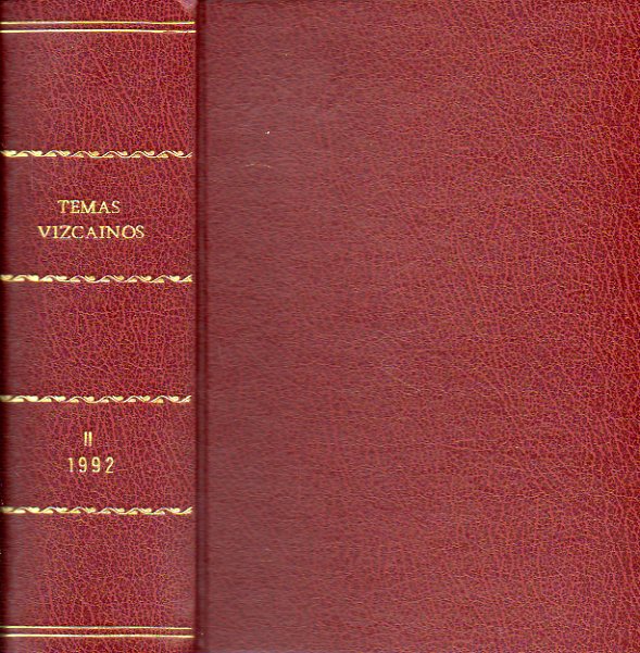 COLECCIN TEMAS VIZCANOS / BIZKAIKO GAIAK. Nmeros 211-212 al 216. AO 1992, Vol. II. 211-212. Antonio Fernndez Casado: Toreros de hierro (Diccionar