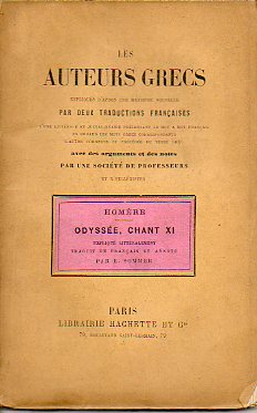 ODYSE, CHANT XI. Expliqu litralement, traduit en franais et anot par E. Sommer.