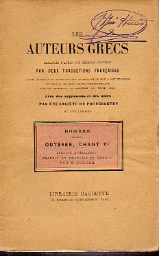 ODYSE, CHANT VI. Expliqu litralement, traduit en franais et anot par E. Sommer.
