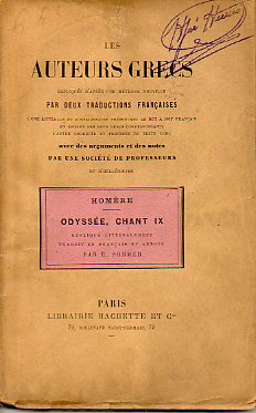 ODYSE, CHANT IX. Expliqu litralement, traduit en franais et anot par E. Sommer.