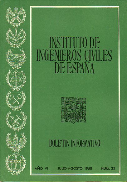 BOLETN INFORMATIVO DEL INSTITUTO DE INGENIEROS CIVILES DE ESPAA. Ao VI. N 33.