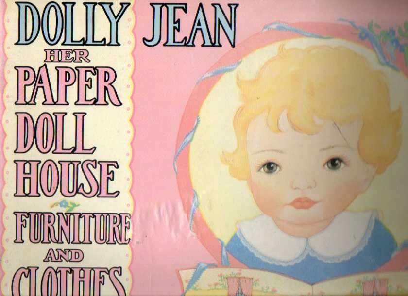 DOLLY JEAN. Her paper Doll House. forniture and clothes.