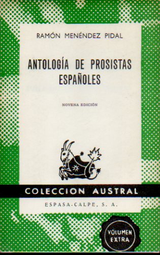 ANTOLOGA DE PROSISTAS ESPAOLES. 9 ed.