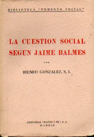 LA CUESTIN SOCIAL EN JAIME BALMES.