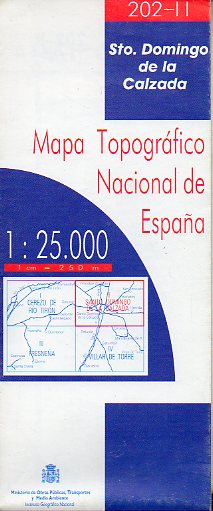MAPA TOPOGRFICO NACIONAL DE ESPAA. Escala 1:25.000. 202-II. STO. DOMINGO DE LA CALZADA.