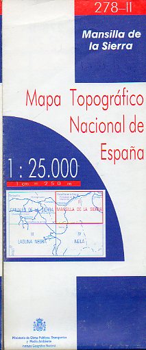MAPA TOPOGRFICO NACIONAL DE ESPAA. Escala 1:25.000. 278-II. MANSILLA DE LA SIERRA.