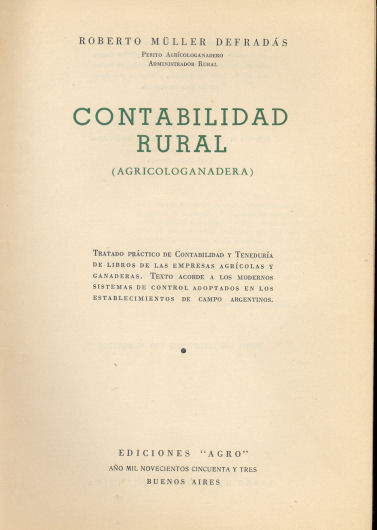 Contabilidad rural (Agricoganadera)