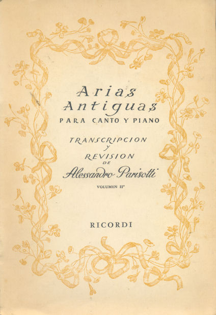 Arias antiguas para canto y piano