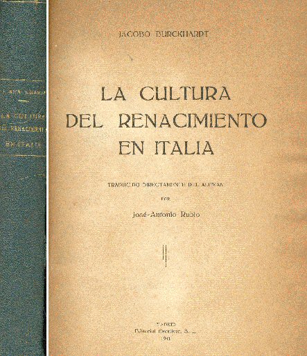 La cultura del renacimiento en Italia