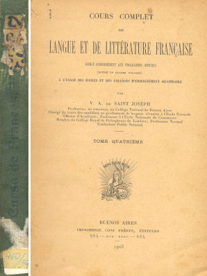 Cours complet de langue et de littrature franaise
