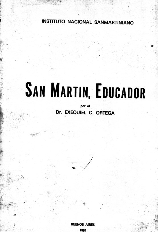 San Martin, educador