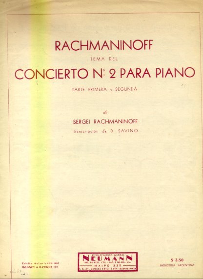 Tema del concierto N 2 para piano