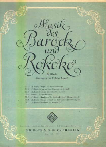 Musik des barock und rokoko