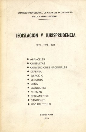 Legislacion y jurisprudencia 1973/1974/1975
