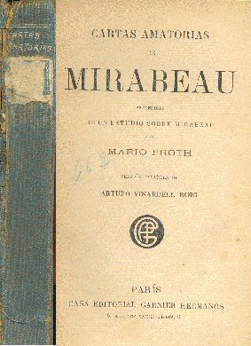 Cartas amatorias de Mirabeau