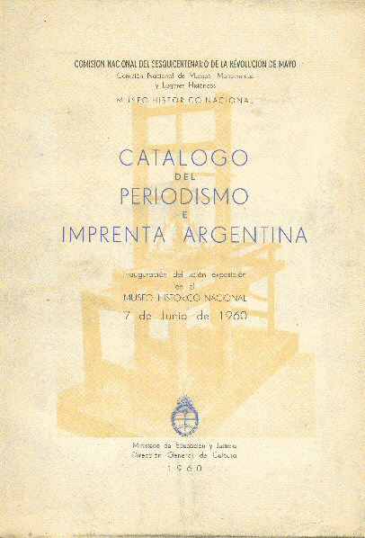 Catalogo del periodismo e imprenta argentina