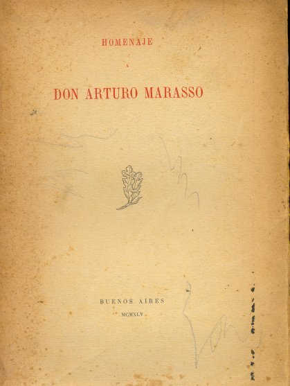Homenaje a Don Arturo Marasso